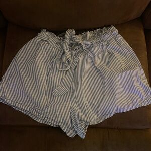 Women's High Waist Striped Shorts